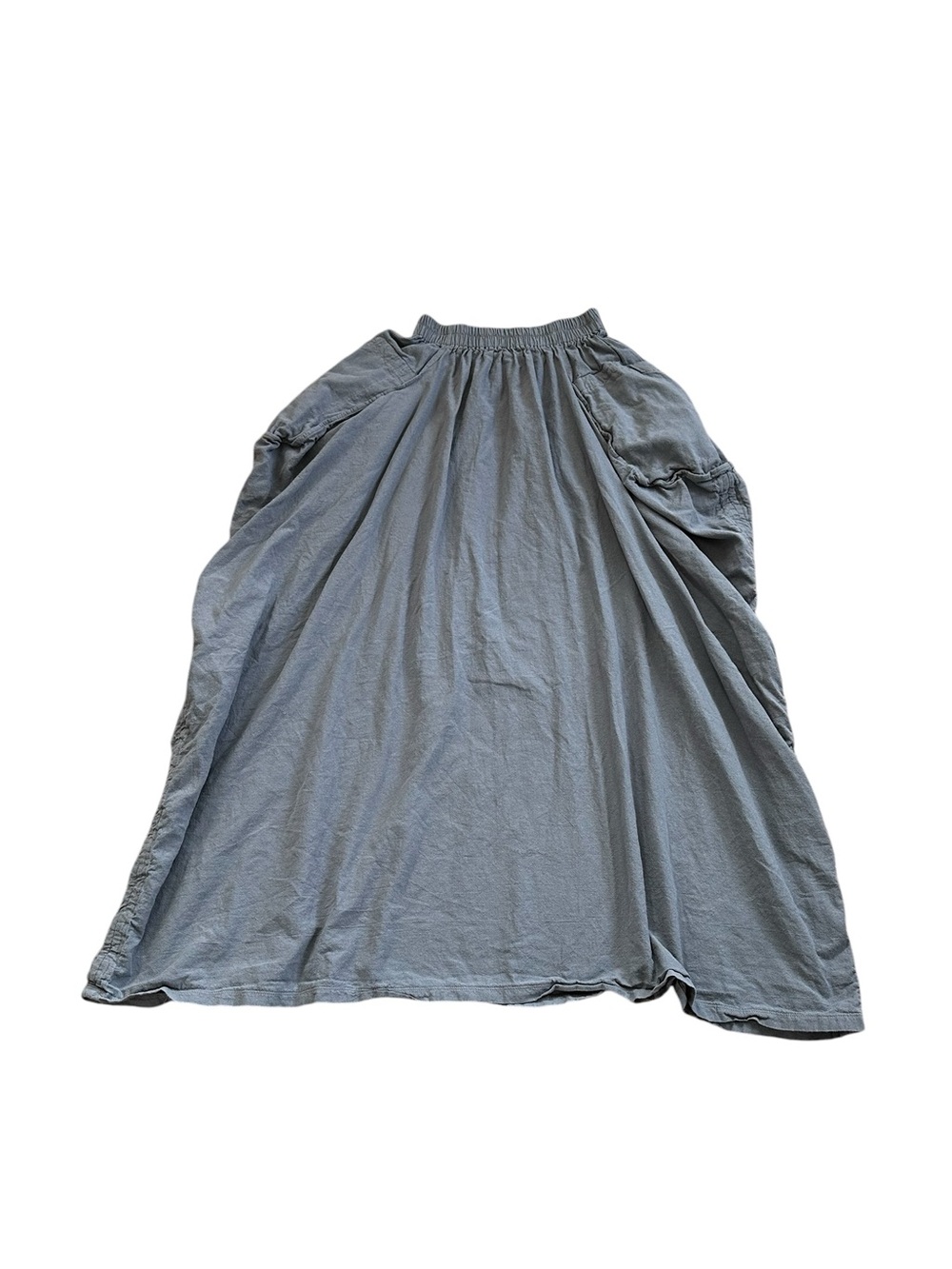 Thaluta Pull On Ruched Maxi Skirt Cotton Bohemian Artsy Lagenlook Sustainable - Picture 2 of 8